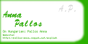 anna pallos business card